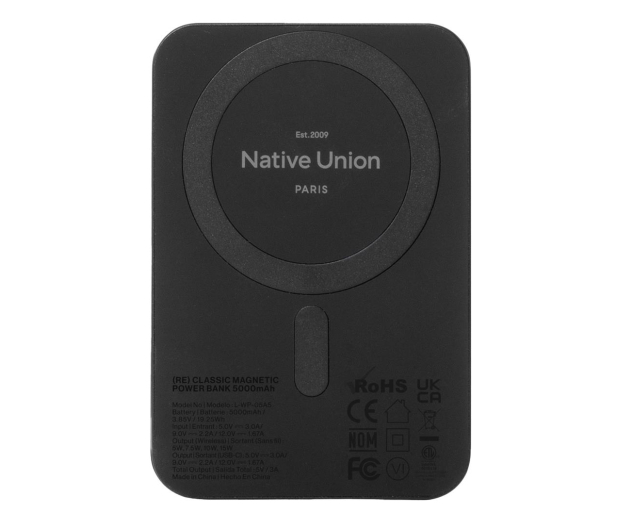 NATIVE UNION (Re)Classic Magnetic Power Bank 5000mAh black PB-5KMS-BLK - 1261551 - zdjęcie 3